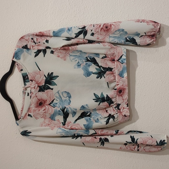 Windsor Floral Cropped Blouse Size Small - Picture 1 of 4
